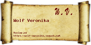Wolf Veronika névjegykártya